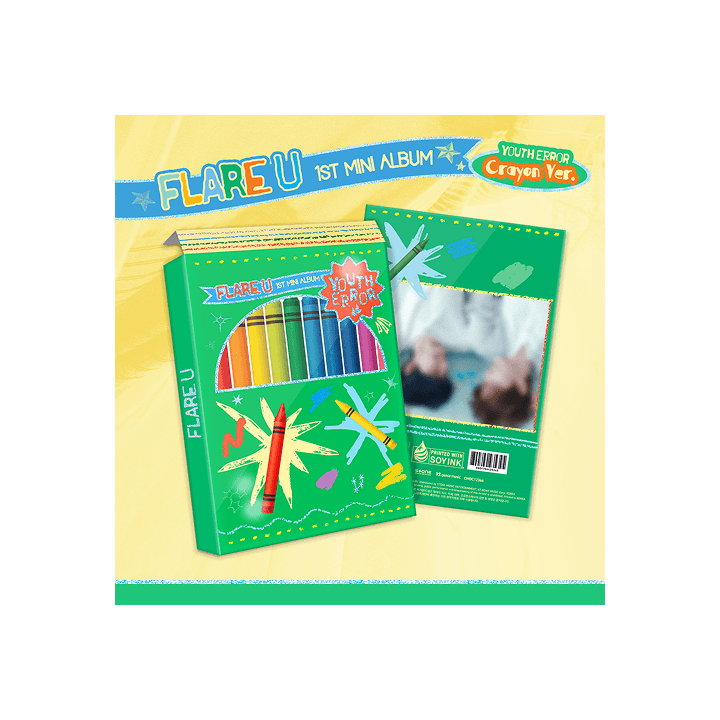 FLARE U - YOUTH ERROR 1ST MINI ALBUM WEVERSE SHOP GIFT CRAYON VER - COKODIVE