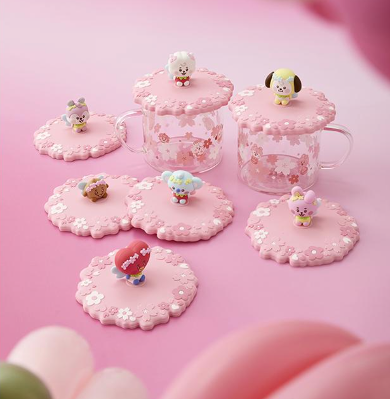 BT21 - BABY SPRING FAIRY GLASS CUP & LID(340ml) - COKODIVE