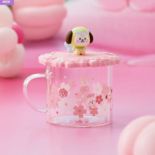 BT21 - BABY SPRING FAIRY GLASS CUP & LID(340ml) - COKODIVE