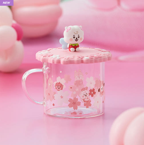 BT21 - BABY SPRING FAIRY GLASS CUP & LID(340ml) - COKODIVE