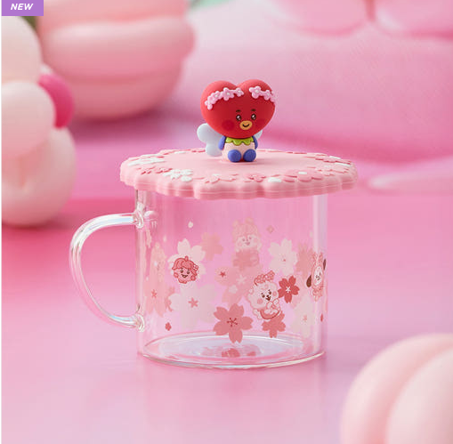 BT21 - BABY SPRING FAIRY GLASS CUP & LID(340ml) - COKODIVE