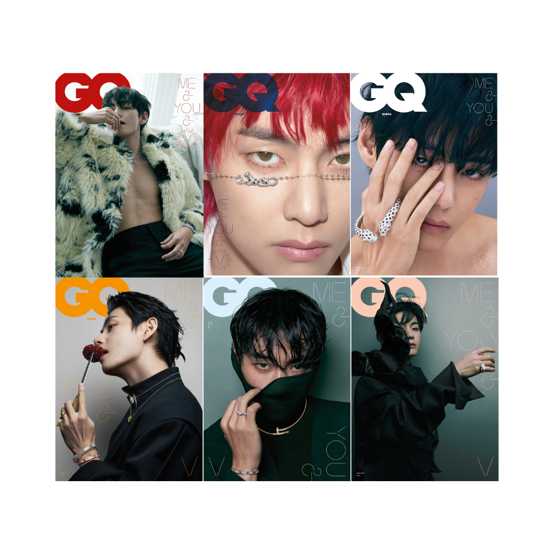 BTS V - GQ MAGAZINE FEBRUARY 2026 ISSUE COVER SET (6 COVER) - COKODIVE