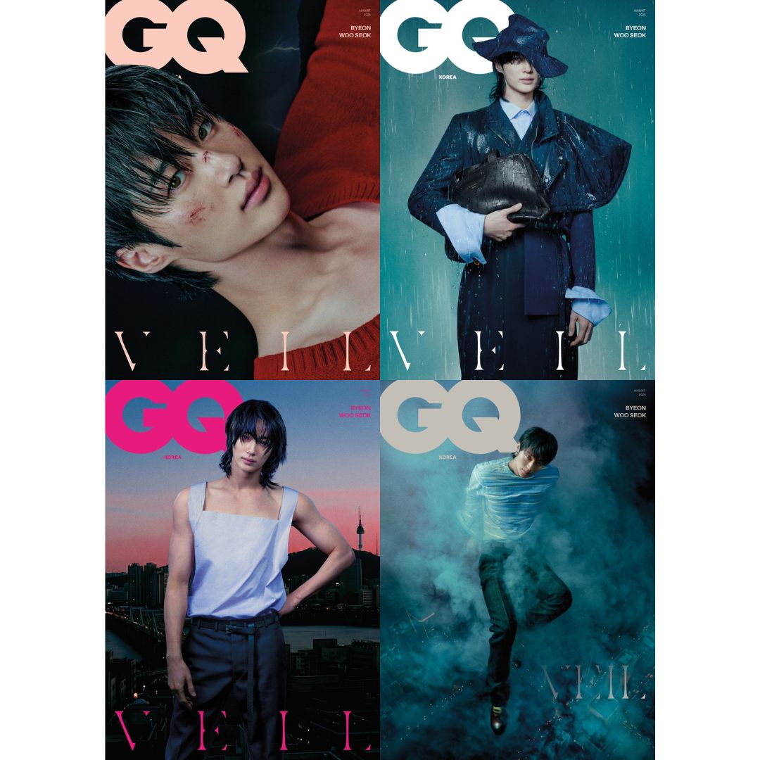 BYEON WOO SEOK - GQ MAGAZINE 2026 AUGUST ISSUE COVER SET - COKODIVE