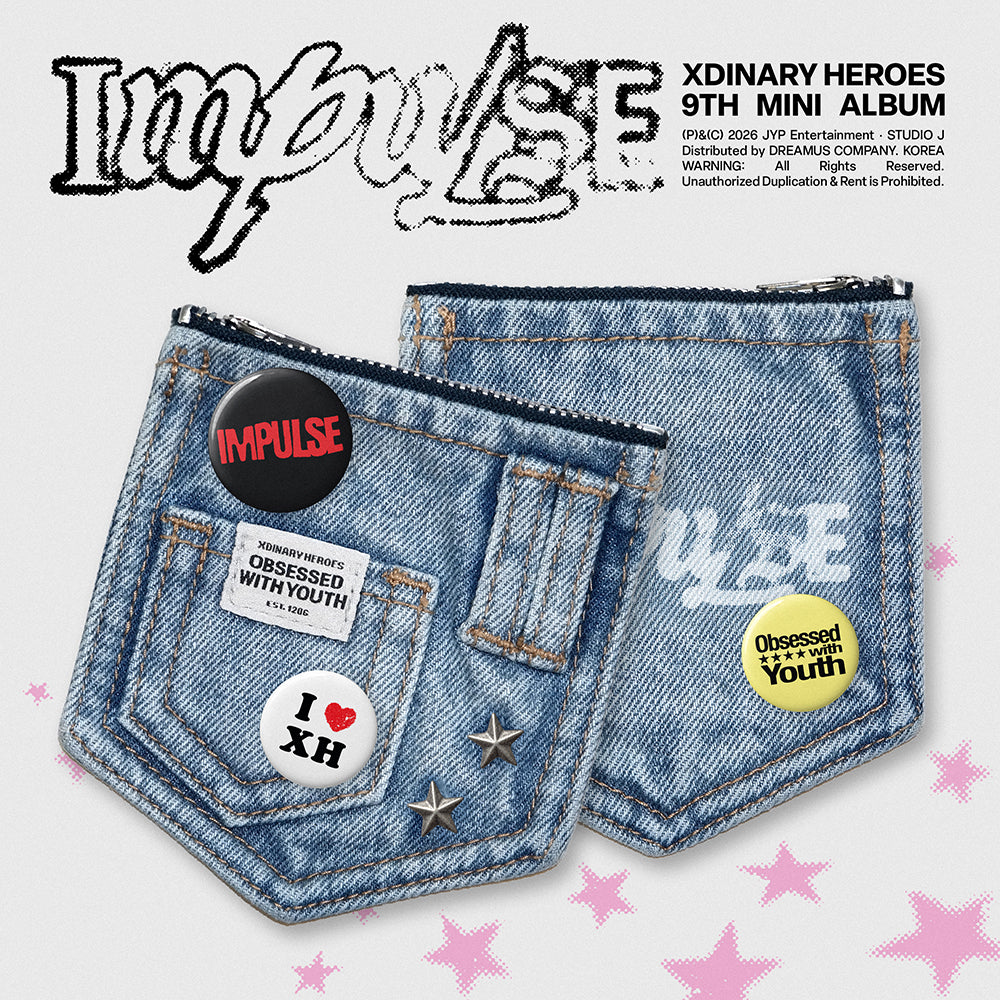 XDINARY HEROES - IMPULSE 9TH MINI ALBUM FANS GIFT DENIM POUCH VER - COKODIVE