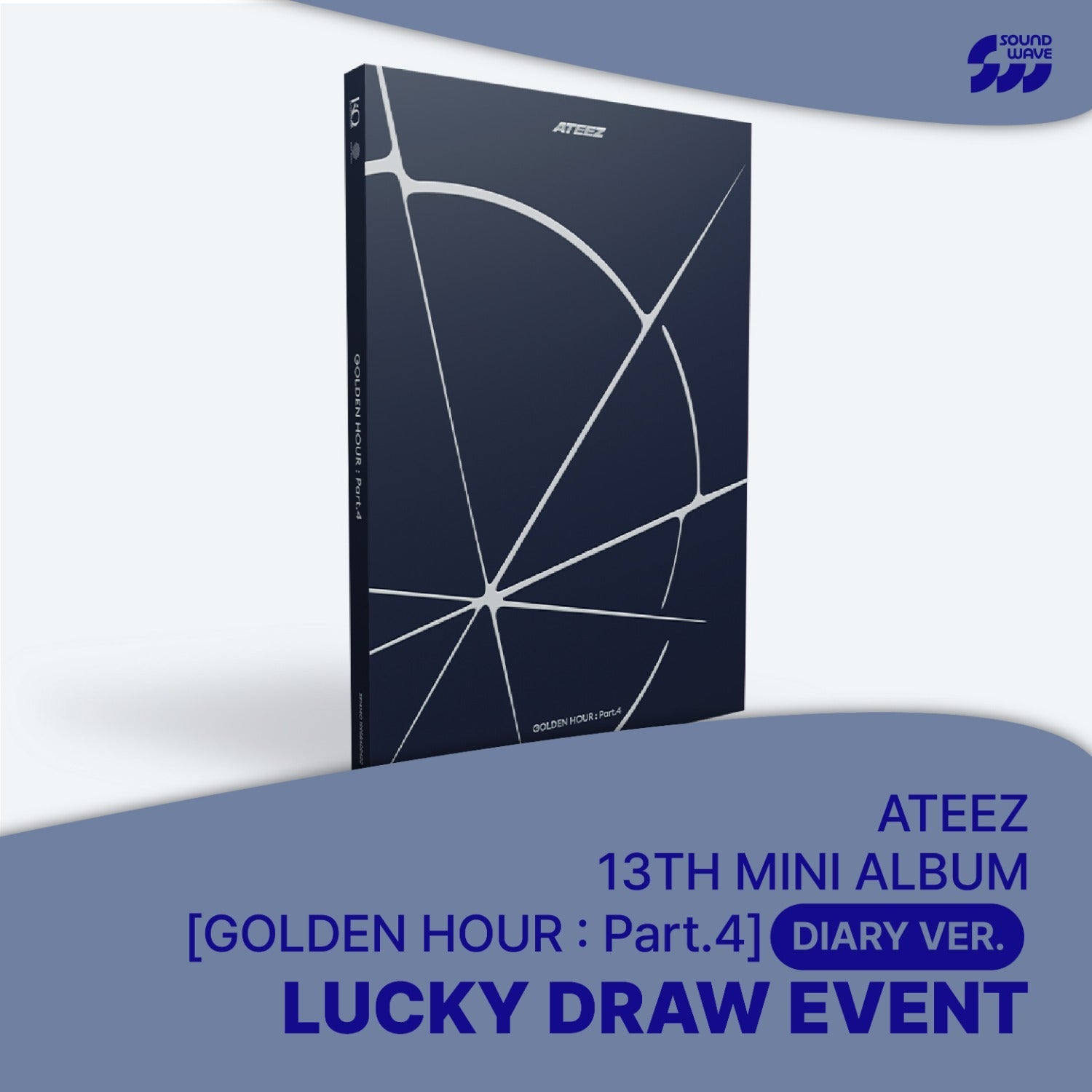 ATEEZ - GOLDEN HOUR : PART.4 MINI 13TH ALBUM SOUNDWAVE LUCKY DRAW EVENT STANDARD DIARY VER - COKODIVE