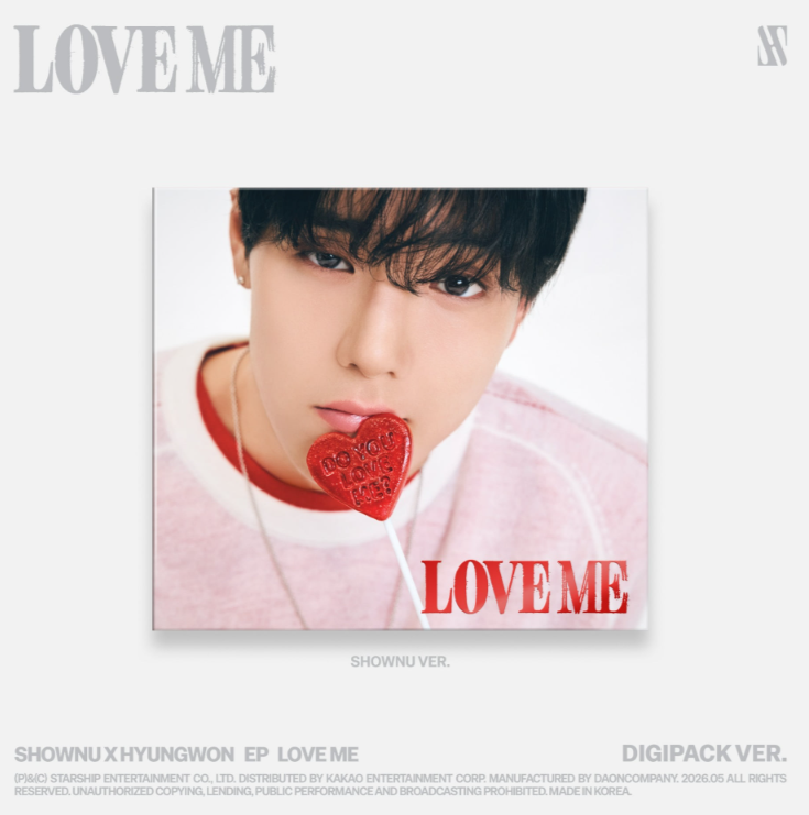 MONSTA X SHOWNU X HYUNGWON - LOVE ME EP ALBUM STARSHIP GIFT DIGIPACK SHOWNU VER - COKODIVE