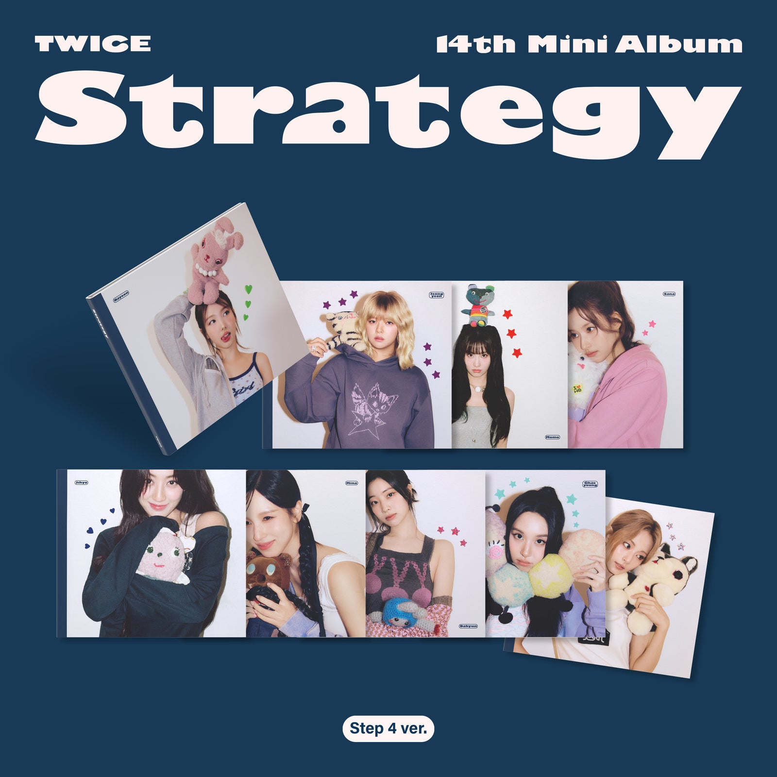 TWICE - STRATEGY 14TH MINI ALBUM JYP SHOP GIFT STEP 4 VER SET