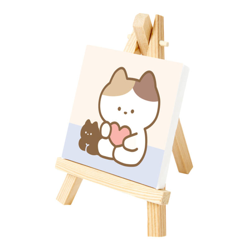 DIY PAINTING HEART CAT - COKODIVE