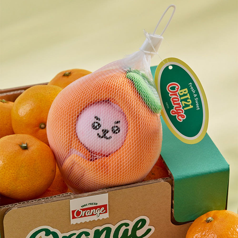 BT21 - ORANGE PARTY OFFICIAL MD BABY DOLL KEYRING - COKODIVE
