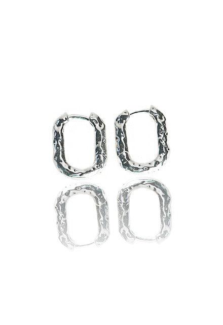[ATEEZ HONGJOONG PICK] HAMMERED SENNE SILVER 925 EARRINGS - COKODIVE