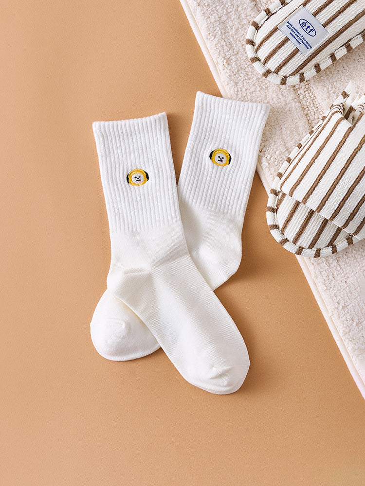 BT21 - BASIC DAILY EMBROIDERY SOCKS - COKODIVE