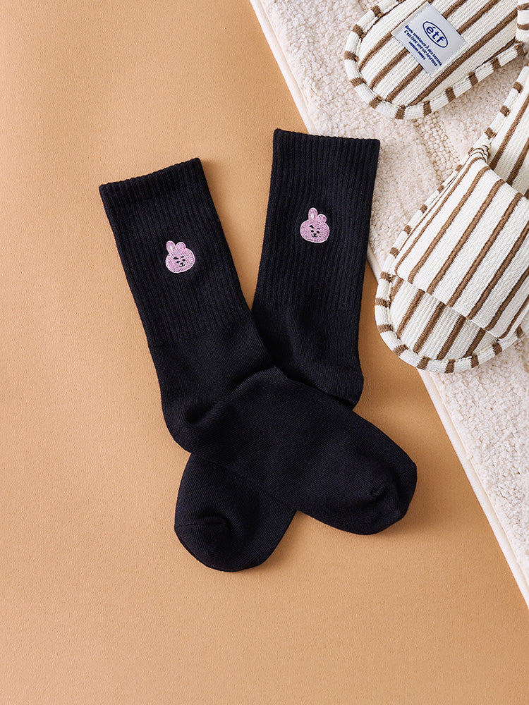 BT21 - BASIC DAILY EMBROIDERY SOCKS - COKODIVE