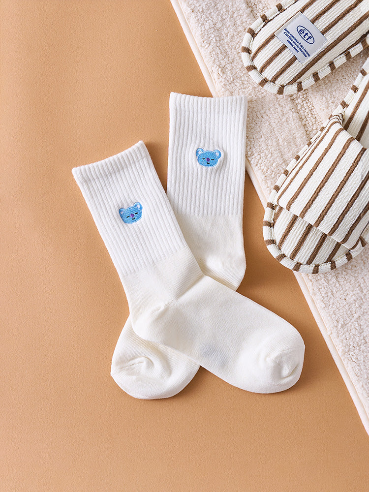 BT21 - BASIC DAILY EMBROIDERY SOCKS - COKODIVE