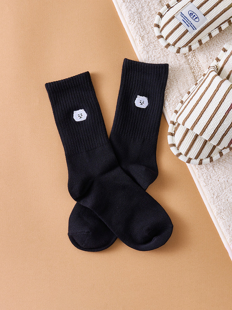 BT21 - BASIC DAILY EMBROIDERY SOCKS - COKODIVE