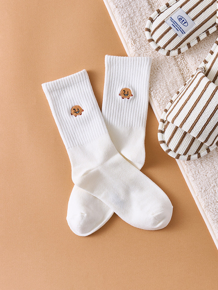 BT21 - BASIC DAILY EMBROIDERY SOCKS - COKODIVE