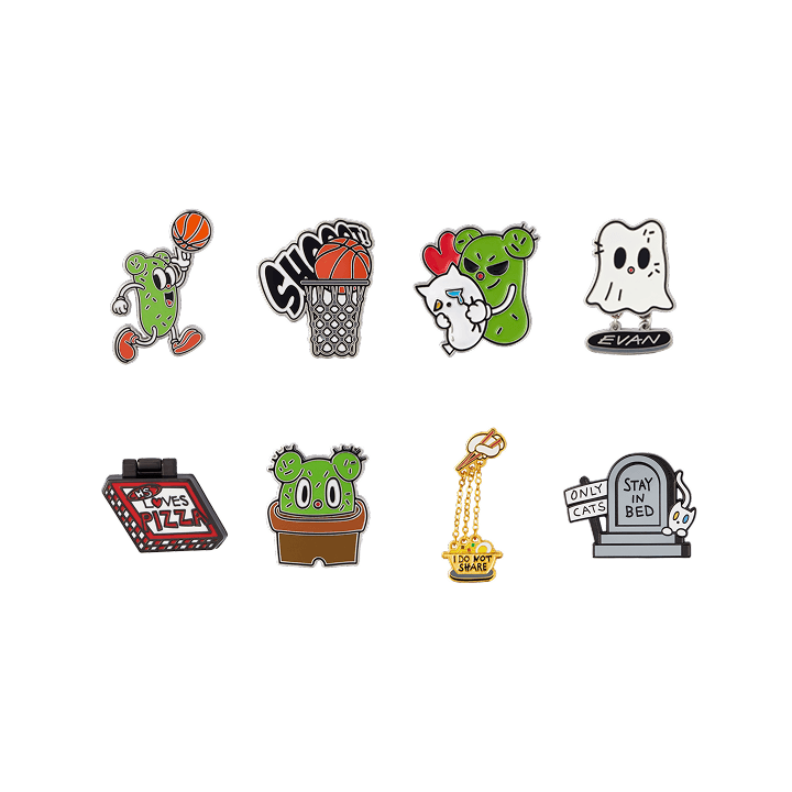 ENHYPEN - ARTIST MADE COLLECTION BY ENHYPEN OFFICIAL MD EVAN'S CACTUS AND CAT BADGE COLLECTION BY HEESEUNG - COKODIVE