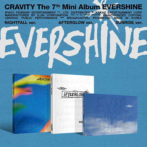 CRAVITY - EVERSHINE 7TH MINI ALBUM RANDOM (LIMITED EDITION: CHOOSE YOUR PHOTOCARD) - COKODIVE