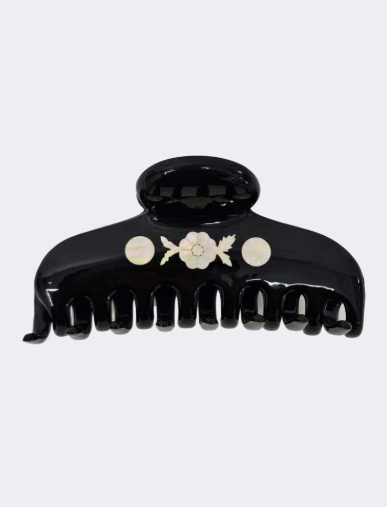 FLOWER PATTERN JAGAE CLASSIC HAIRCLAW CLIP - COKODIVE