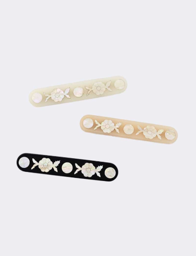 FLOWER PATTERN JAGAE ROUND HAIRPIN - COKODIVE