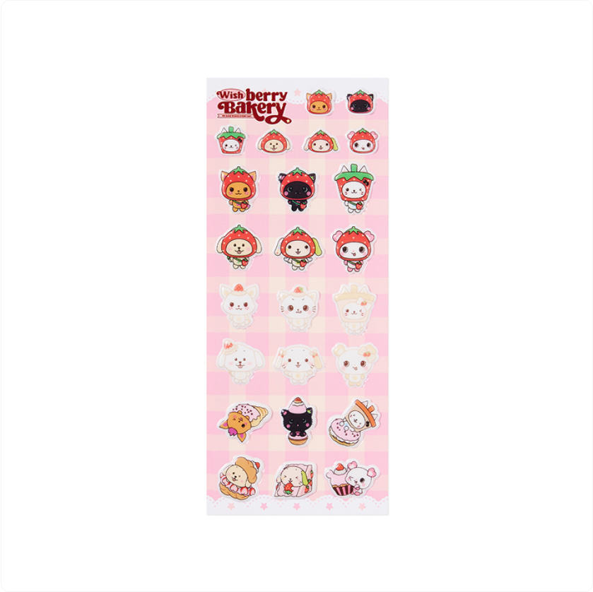 NCT WISH - WISHBERRY BAKERY OFFICIAL MD FLUFFY STICKER - COKODIVE