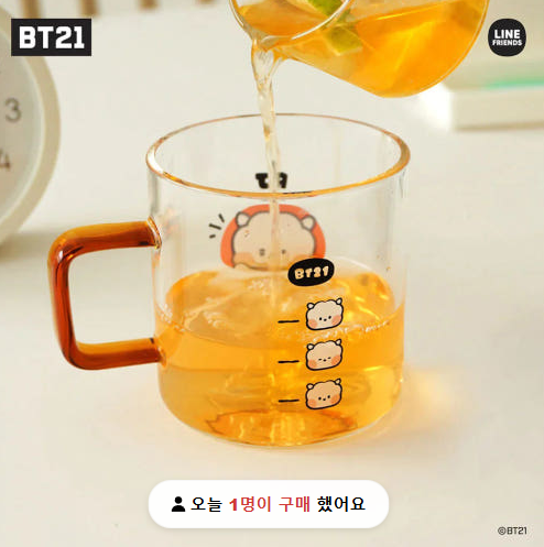 BT21 - MININI GLASS CUP(370ml)