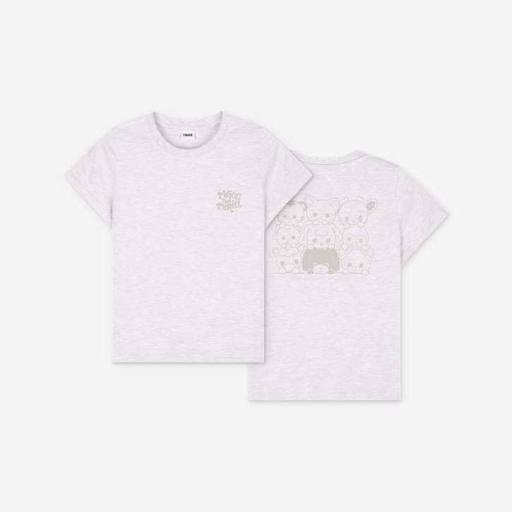 TWICE - TWICE THE THRILL POP UP OFFICAL MD T-SHIRT (GRAY) - COKODIVE
