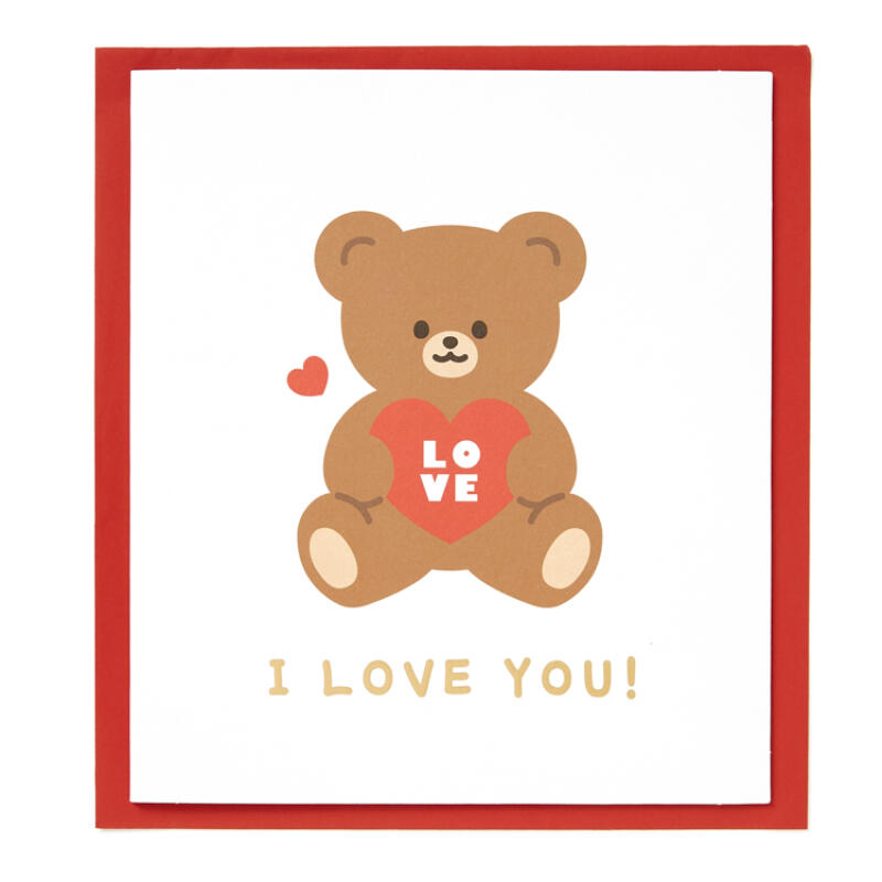 HEART BEAR BIG CARD - COKODIVE