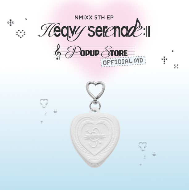 NMIXX - HEAVY SERENADE POP UP STORE OFFICIAL MD HEART CLICKER KEYRING - COKODIVE