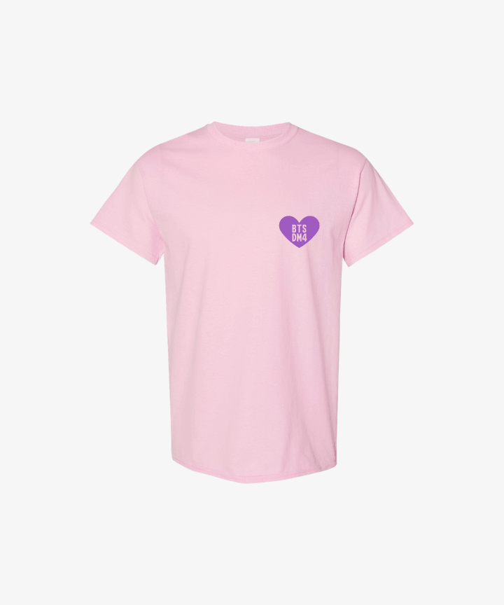 BTS - BTS X DM4 OFFICIAL MD HEART &amp; OUTLINE GROUP T-SHIRT - COKODIVE