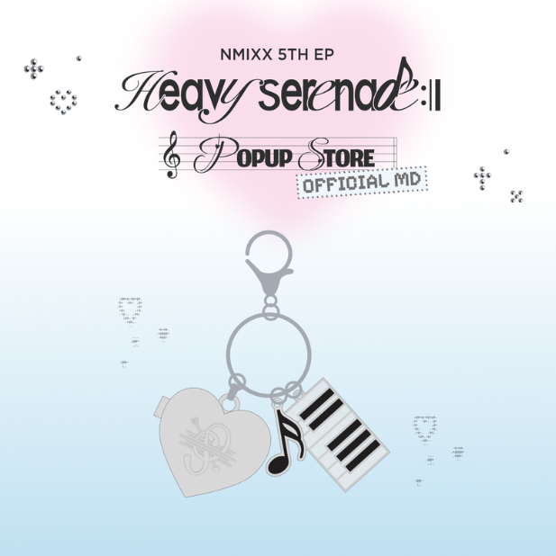NMIXX - HEAVY SERENADE POP UP STORE OFFICIAL MD HEART PENDANT KEYRING - COKODIVE