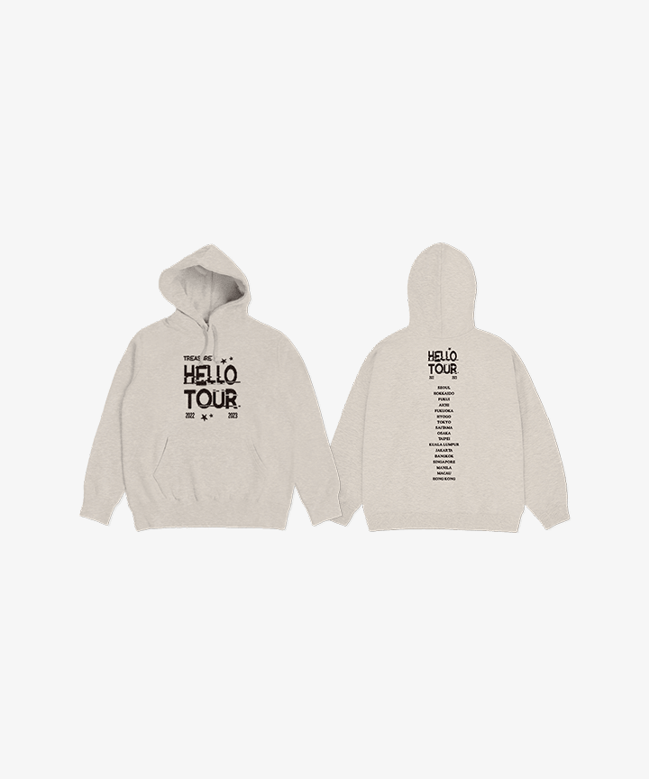 TREASURE - HELLO TOUR OFFICIAL MD HOODIE_OATMEAL - COKODIVE