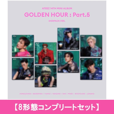 ATEEZ - GOLDEN HOUR : PART.5 14TH MINI ALBUM TOWER RECORDS GIFT DIGIPACK VER 8SET - COKODIVE