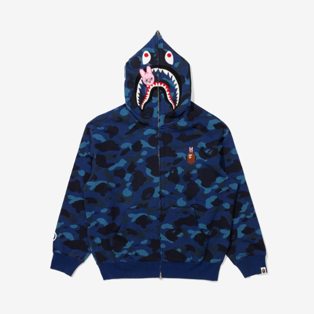 STRAY KIDS - BAPE X STRAY KIDS COLLABORATION OFFICIAL MD SHARK FULL ZIP HOODIE M (CHANGBIN)
