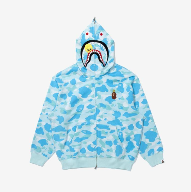 STRAY KIDS - BAPE X STRAY KIDS COLLABORATION OFFICIAL MD SHARK FULL ZIP HOODIE M (FELIX) - COKODIVE