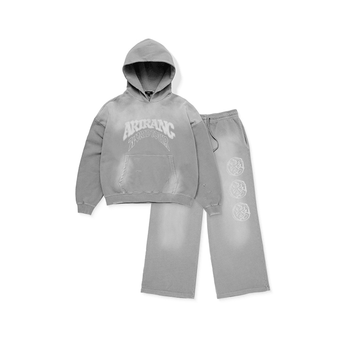 BTS - ARIRANG WORLD TOUR OFFICIAL MD HOODIE & PANTS SET UP (GRAY) - COKODIVE