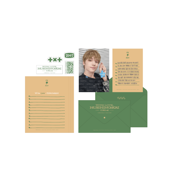TXT - WITH LOVE, HUENINGKAI OFFICIAL MD LETTER SET - COKODIVE
