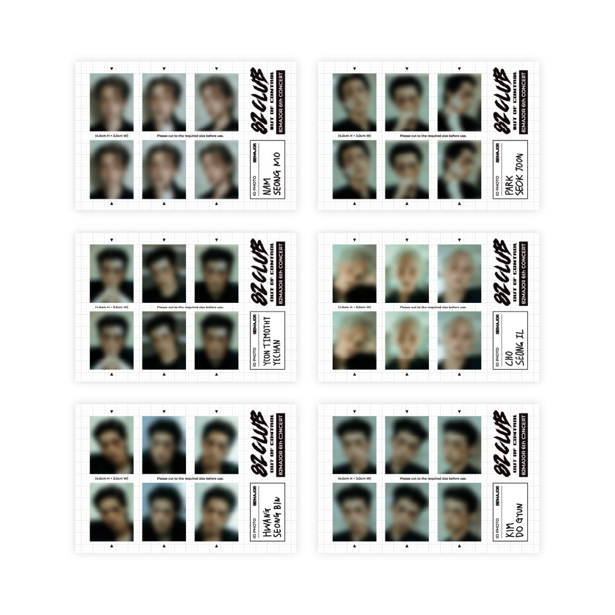 82MAJOR - 82CLUB 6TH CONCERT OFFICIAL MD ID PHOTO SET - COKODIVE