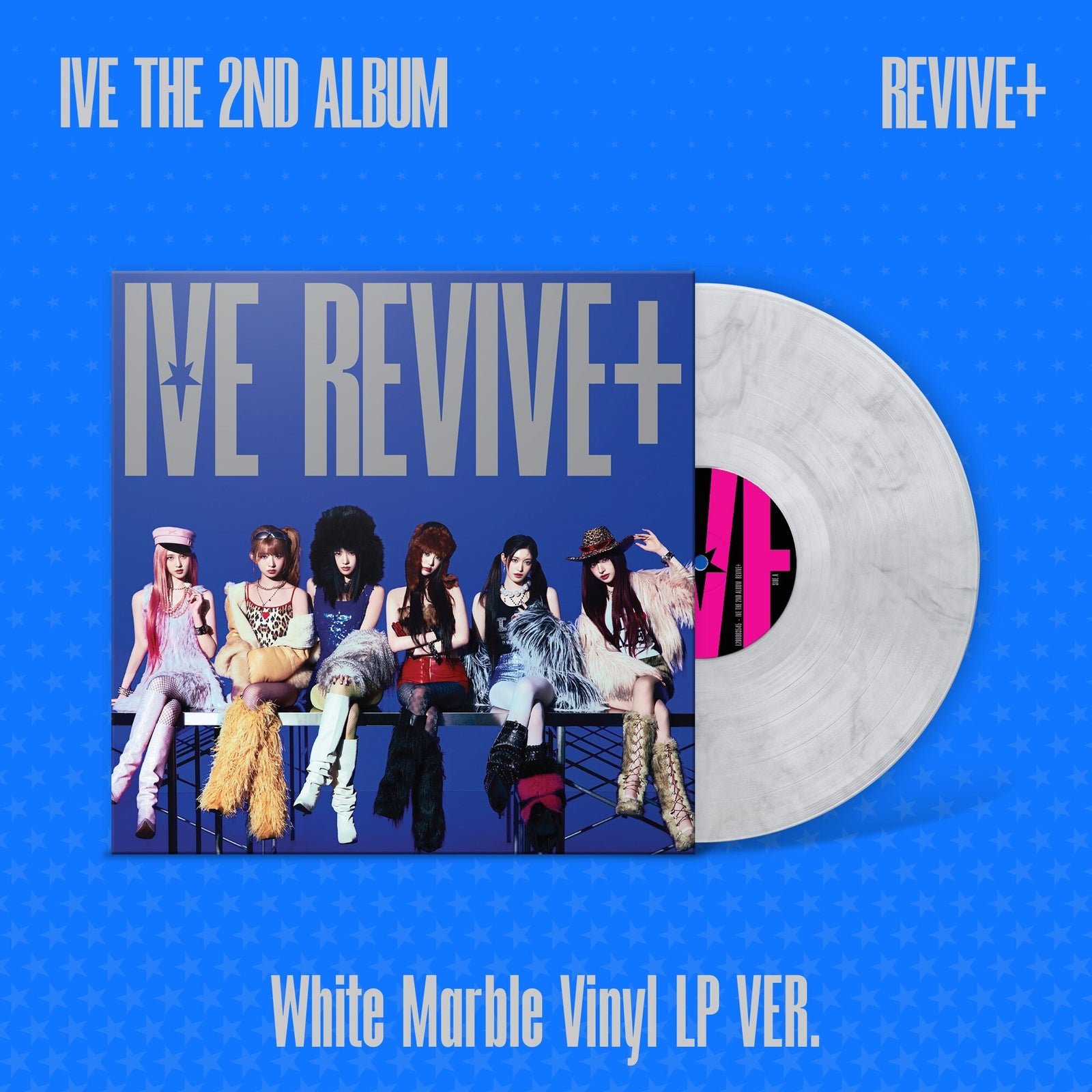 IVE - REVIVE+ 2ND ALBUM WHITE MARBLE VINYL LP VER - COKODIVE