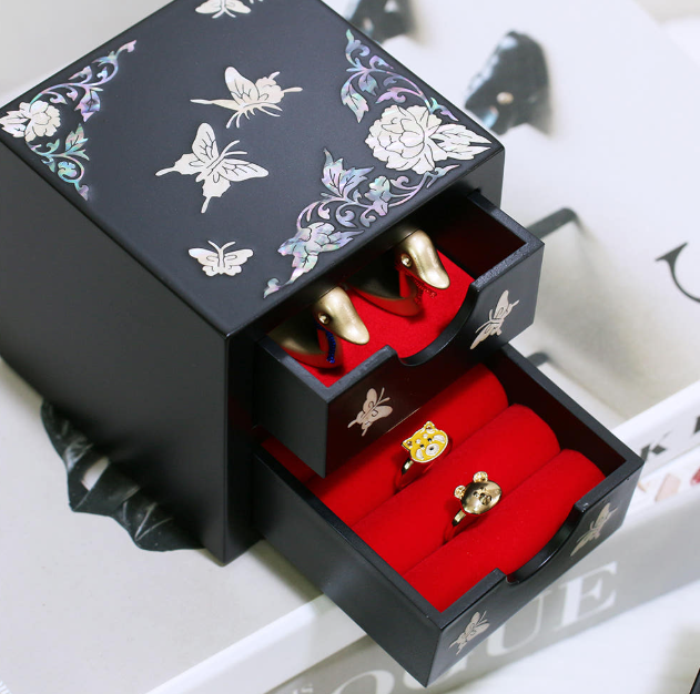 KOREAN MOTHER OF PEARL MINI JEWERLY BOX - COKODIVE