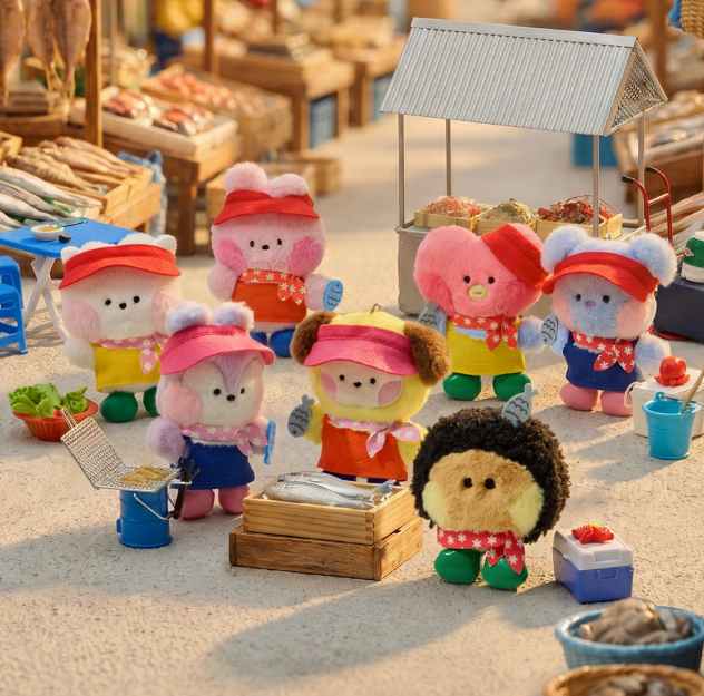 BT21 - BUSAN JAGALCHI MARKET PLUSH KEYIRNG - COKODIVE