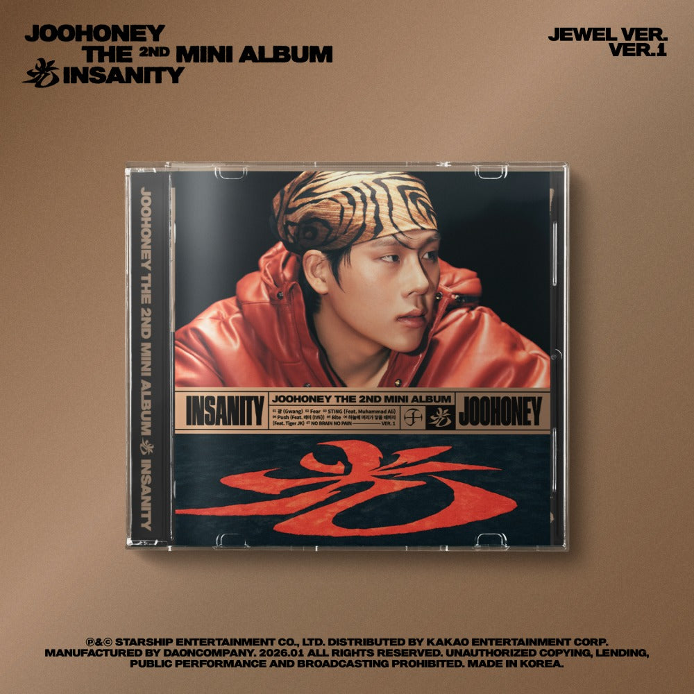 MONSTA X JOOHONEY - INSANITY 2ND MINI ALBUM STARSHIP GIFT JEWEL VER.1 VER