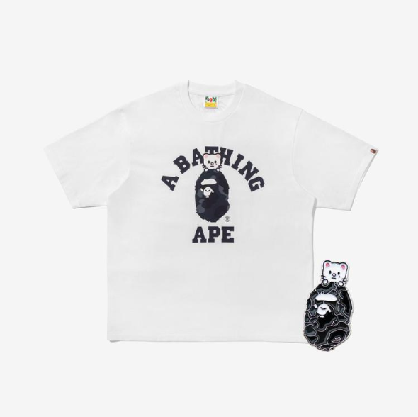 【 BAPE X STRAY KIDS 】JINIRET COLLEGE TEE STRAY KIDS - BAPE X STRAY KIDS JINIRET COLLEGE TEE M (HYUNJIN) + METAL