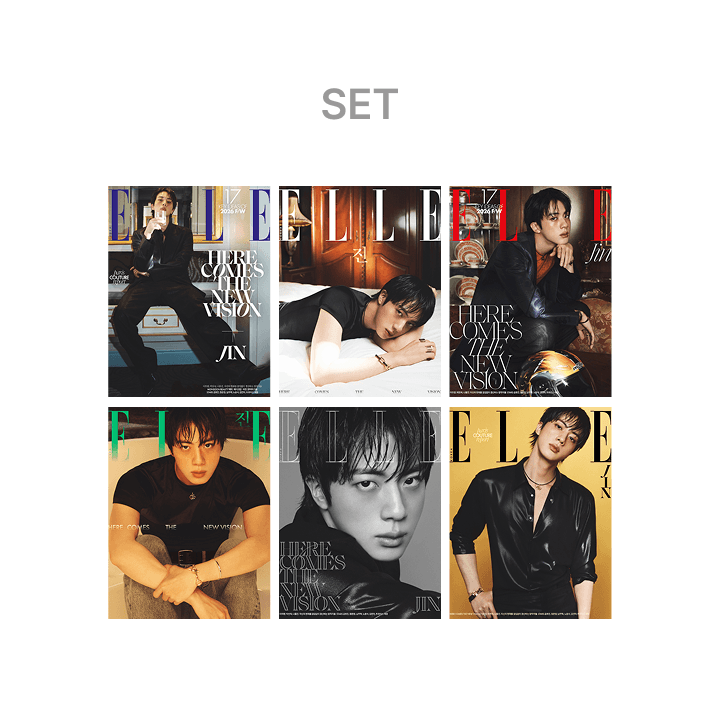 BTS JIN - ELLE MAGAZINE 2026 AUGUST ISSUE PACKAGE SET