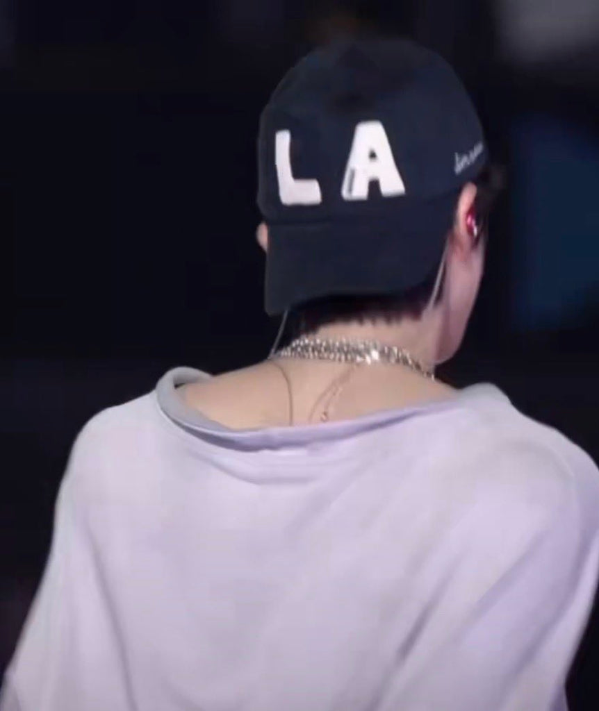 BTS JIN LA CONCERT LOOK] BLOCK LA CHAIN STITCH BALL CAP