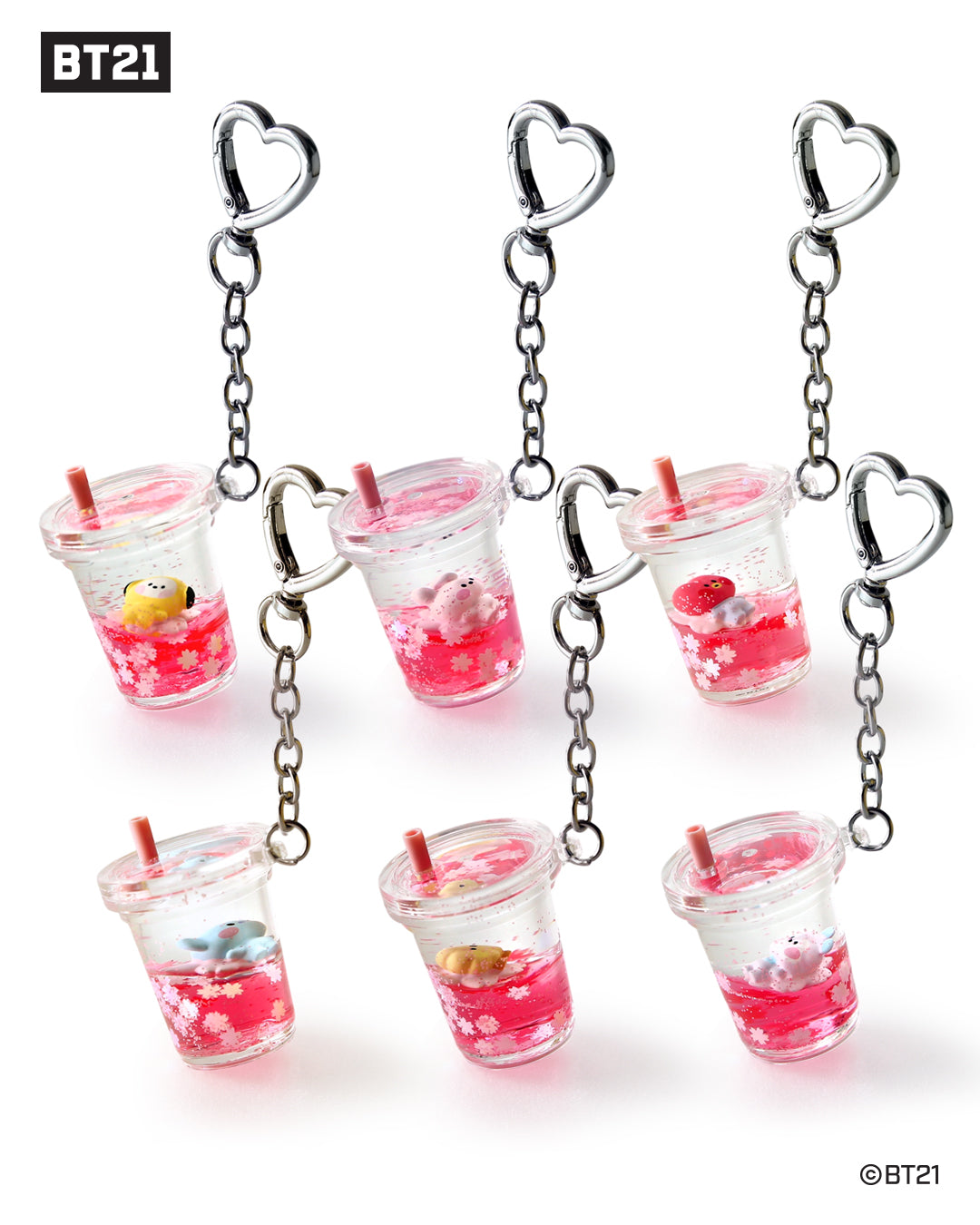 BT21 - CHERRY BLOSSOM MININI WATER KEYRING - COKODIVE