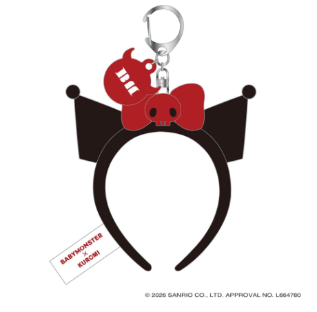 BABYMONSTER - BABAYMONSTER X KUROMI JAPAN OFFICIAL MD KEY HOLDER HEAD BAND - COKODIVE