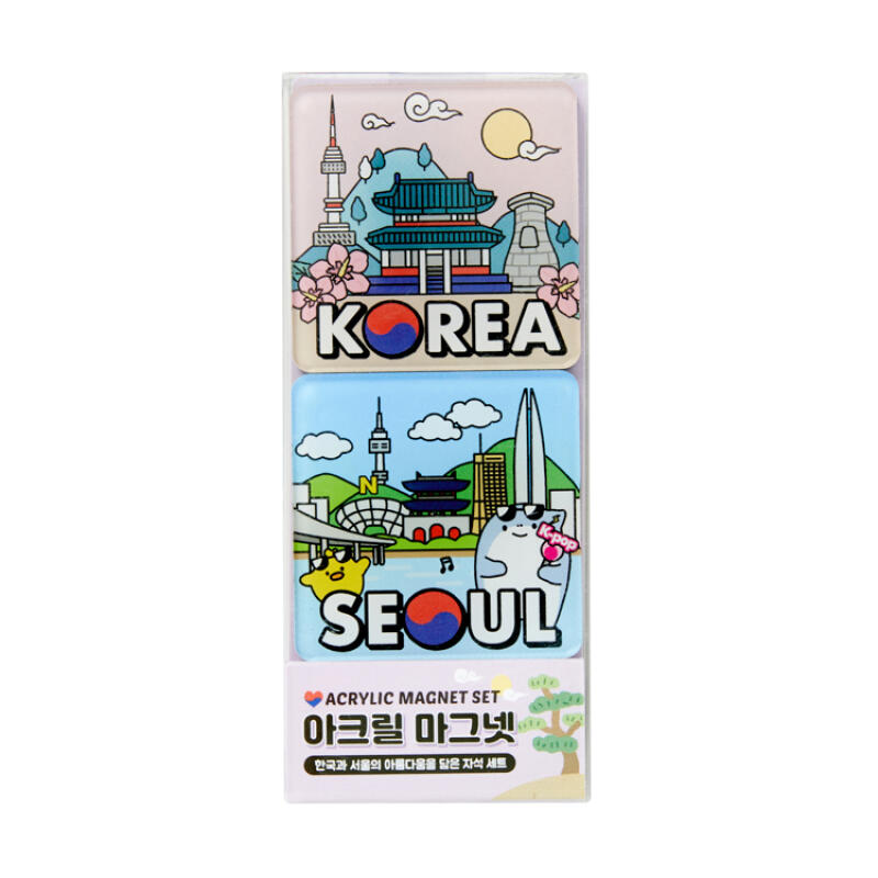 KOREA SEOUL ACRYLIC MAGNET 2SET - COKODIVE