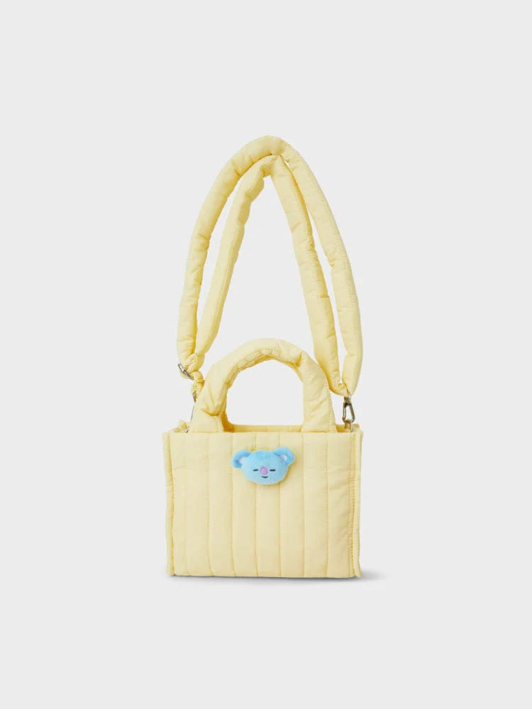 BT21 - QUILTED BAG WITH FACE PLUSH BADGE WINTED EDITION