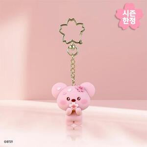 BT21 - CHERRY BLOSSOM LEATHER PATCH FIGURE KEYRING KOYA