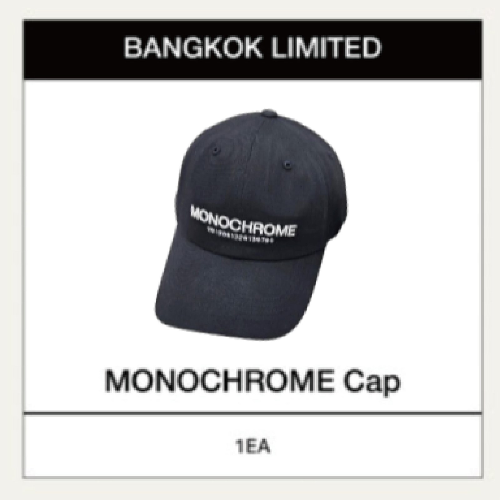 BTS - POP UP : MONOCHROME IN BANGKOK OFFICIAL MD CAP BLACK